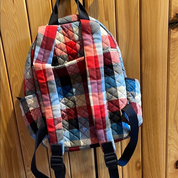 Vera Bradley Plaid Backpack - Red, Blue, Black - Picture 6 of 7